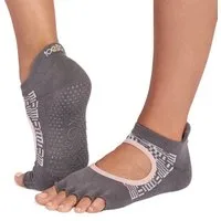 ToeSox Sportsocken Toesox Half Toe BELLARINA / ULTRA Logo auf der Ferse und in der Gummierung der Sohle
