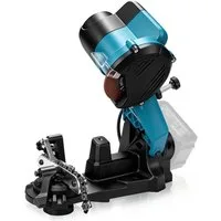 XIIW Sägekettenschärfgerät Akku-Kettenschärfer 220W 6500U/min LED Schärfstation für Makita 18V, (Tiefenanschlag, Winkelskala, Kettenspannvorrichtung, Schleifscheibe), für Ketten mit Teilungen 1/4”, 0,325”, 3/8”, 0,404”