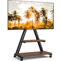 TVON TV-Ständer Rollständer für Fernseher Höhenverstellbar für 32-80 Zoll Fernseher, (bis 80 Zoll, 1-tlg., bis zu 68 KG Max. VESA 600 x 400 mm)