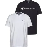 Champion T-Shirt (Packung, 2er-Pack) 2er-Pack, mit Rundhalsausschnitt, aus Baumwolle, Kurzarm