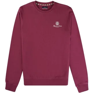 Aquascutum Active - Burgunderrotes Sweatshirt mit kleinem Logo