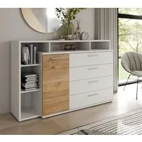 FORTE Kombikommode MAYACUS, modernes Sideboard, Stauraum, 4 Schubkästen, trendiges Dekor