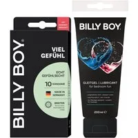 Billy Boy Einhand-Kondome Viel Gefühl + Billy Boy Gleitgel Duoset, 2 St., Kondome + Gleitgel, Viel Gefühl