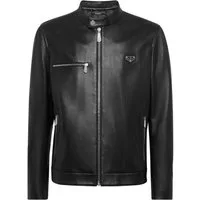 PHILIPP PLEIN Bikerjacke Leder Biker