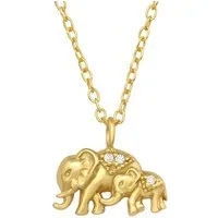 ALEXANDER YORK Kette mit Anhänger ELEFANT FAMILIE in Gold, 2-tlg., 925 Sterling Silber