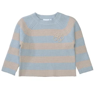BASEFIELD - Md.-Pullover soft blue str. - Gr. - 122