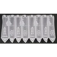Gardinen Kranzusch Scheibengardine Leuchtturm (1 St), Stangendurchzug, transparent, Stablöcher,transparent,verschiedene Höhen, Breiten, Farben