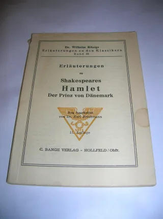 Erläuterungen zu William Shakespeare Hamlet von Reiner Poppe. [Hrsg. von Klaus Bahners ...]
