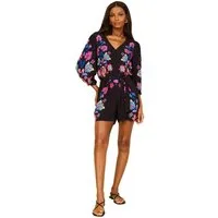 Love & Roses Playsuit Love & Roses Playsuit mit V-Ausschnitt, Regular (1-tlg)