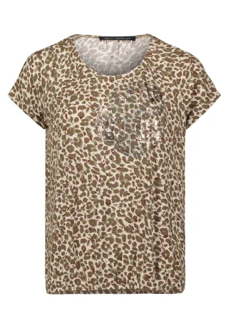 Betty Barclay - Printshirt Beige/Khaki - Gr. - 48