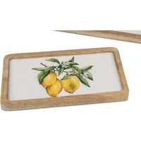 formano Servierplatte Zitronen, Mangoholz, Lebensmittelecht, Natur, Zitronen, H: cm