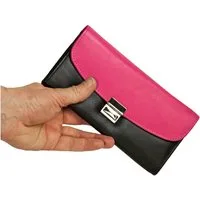 Hamosons Kellnerbörse Profi Kellnerbörse / Kellnergeldbeutel Schwarz mit Rosa Pink, Hamosons