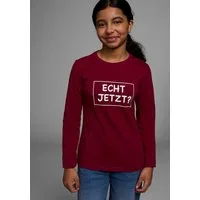 KIDSWORLD Langarmshirt ECHT JETZT? Langarm, Basic-Passform, mit peppigem und dynamischem Aufdruck