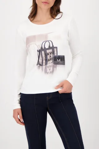 monari - Shirt mit Taschenprint off-white - Gr. - 44