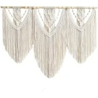Coonoor Wanddekoobjekt Boho Deko-Makramee Wandbehang, Elegante Wandteppich-Fransen, Für Wohnzimmer/Schlafzimmer/Balkon