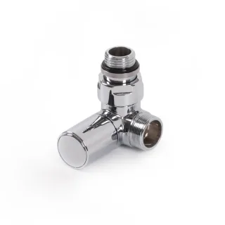 Terma Winkeleck-Regelventil CYLINDER GZ 1/2"-GZ 24-19 links, TGZRCR002, Chrom TGZRCR002