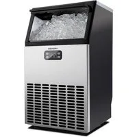 EUHOMY Eiswürfelmaschine Gewerbliche Eiswürfelmaschine, 24H-Timer, LCD-Anzeige, Selbstreinigung, ideal für Bars, Getränkemärkte und große Feiern