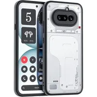 Wigento Handyhülle Stoßfest für Nothing Phone 4a TPU Silikon PC Linsenschutz Schwarz 6,8 Zoll, Linsenschutz