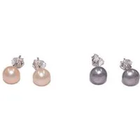 Firetti Perlenohrringe Multipack Schmuck Geschenk Ohrschmuck Perle (Set, 4-tlg), Made in Germany - mit Süßwasserzuchtperle