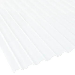 Polycarbonat Lichtplatte | Spundwand | 76/18 | 1,3 mm | Breite 1045 mm | opal-weiß