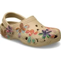 Crocs Classic Summer Beaded Clog Clog Sommerschuh, Gartenschuh, Strandschuh in Blüten-Optik