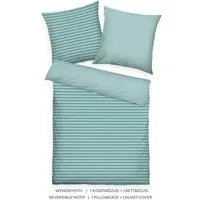 TOM TAILOR HOME Bettwäsche MEDIUM STRIPES in Gr. 135x200cm, 155x220cm oder 200x220cm, Renforcé, 2 teilig, new bedroom, mit farbigem Markenreißverschluss