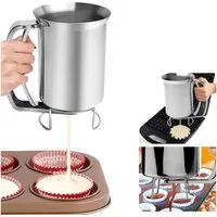 YMQHBS Teigportionierer 800ml Pfannkuchenteigspender, (packung, 1-tlg., Pfannkuchenteigspender)