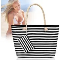 TAN.TOMI Strandtasche Grosse Strandtasche Shopper Mit Reissverschluss Wasserdicht Badetasche, Damen Strandtasche XL Familie Beach Tote Bag Inkl Kleinem Beutel