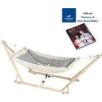 Amazonas Hängematte Koala Babyhängematte Royal-Set mit Holzgestell & Inlay, TÜV-geprüft