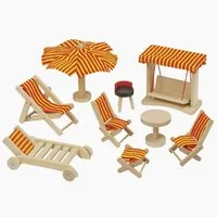 goki Puppenhaus Puppengartenmöbel, (bestehend aus 9 Teilen, 9-tlg., spar set), jede Puppenstube perfekt einrichtet