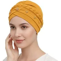 Zaewry Kopftuch Damen-Turban – Vorgebundener Chemo-Kopftuch, Beanie, Mütze, mit gedrehter – Kopfbedeckung für Krebspatientinnen