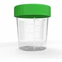 Horn Medical Urin-Flasche Horn Medical Urinbecher mit Schraubverschluss 125ml (Becher für (Harn) Proben u.a., 1 St., auslaufsicher dank dichtem Schraubdeckel), unsteril, standfest aus stabilem Polypropylen