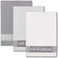 Dyckhoff Geschirrtuch Salt & Pepper, Maße je Tuch ca. 50x70 cm, (Set, 3-tlg), mit drei verschiedenen Motiven