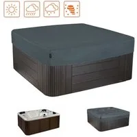 Hentex aufblasbare Whirlpoolabdeckung Rechteckige Allwetter Garten Whirlpool Abdeckung