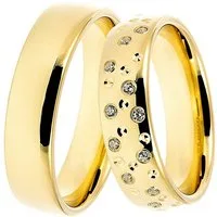 DOOSTI Trauring Schmuck Geschenk Silber 925 Trauring Ehering Partnerring LIEBE, Made in Germany - wahlweise mit oder ohne Zirkonia
