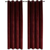 Haus und Deko Gardine Samt Vorhäng 2er Set Ösen 140x175 cm Verdunkelungsvorhang samtweich (2 St), Ösen, Polyester