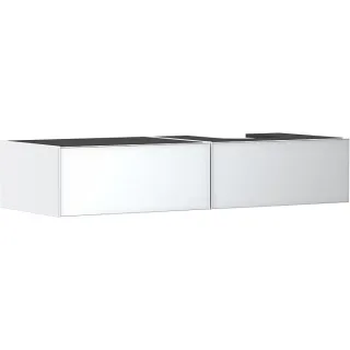 hansgrohe Xevolos E Waschtischunterschrank 54322320 1370x550x275mm, 2 Schubladen, rechts, mattweiß, weiß metallic