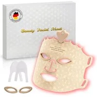 SWGOTA LED-Gesichtsmaske Kabellose 7 Farbe Led Gesichtsmaske mit Rotlicht für Zuhause & Reise, Led Maske Lichttherapie mit 240 LEDS gegen Akne/Falten/Hautverjüngung