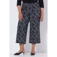 Ulla Popken Funktionshose Culotte weites gerades Bein Jersey