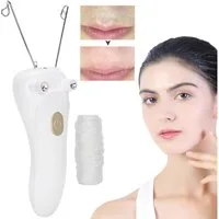 MOPUEA Epilierer Elektrischer Haarentfernung, Damen Gesichts Haar Entferner, Epilierer, Haarentfernungsgerät, USB Lade Epilierer für Baumwollfäden(Host + Baumwollfaden + USB Kabel)