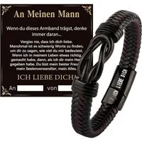 Merclix Lederarmband Valentinstag Geschenk Männer Armband Liebe Dich Jahrestag Weihnachten