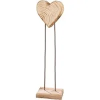 GILDE Dekoobjekt Standrelief SOUL - natur - Holz - Höhe 100cm x Breite 28cm - Herzmotiv (1x Standrelief, Deko - Stehdeko), Wohnzimmer - Dekoobjekt - Deko - Wohnzimmer - Schlafzimmer