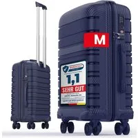 GENTOR Hartschalen-Trolley Koffer Reisekoffer Hartschalenkoffer Trolley Rollkoffer Handgepäck, 4 Rollen, PP Harteschalenkoffer & Reisekoffer