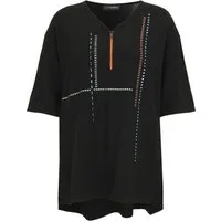 Doris Streich Longbluse mit Metallplättchen-Motiv