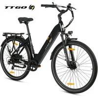 TTGO E-Bike Cityrad 28 Zoll, 150km Reichweite, C3 2.0, Elektrofahrrad, 650Wh Pedelec, 7 Gang SHIMANO, Kettenschaltung, Heckmotor, 650 Wh, 5 Unterstützungsstufen, Leicht nur 25kg, Tiefeinsteiger-Rahmen