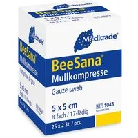 MediTrade Bandage Meditrade BeeSana® - Mullkompresse ohne RöKo, steril - 25 x 2 Stück