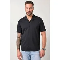 JP1880 Kurzarmhemd Jerseyhemd Halbarm Cuba-Kragen Cuba Fit