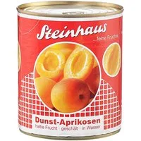 Steinhaus Obstkonserve, Steinhaus Dunst Aprikosen geschält halbe feine milde Frucht 850ml