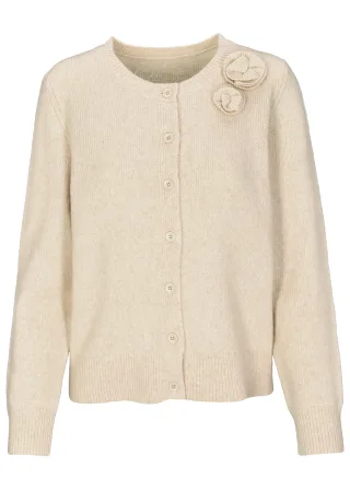 IN LINEA - Cardigan camel mel. - Gr. - 36