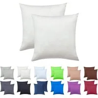 NatureMark Kissenbezüge 2er Pack Jersey Kissenbezug Kissenhülle, (2 Stück), Kissenhülle in vielen Größen und Farben (40 x 40 cm, Naturweiß)